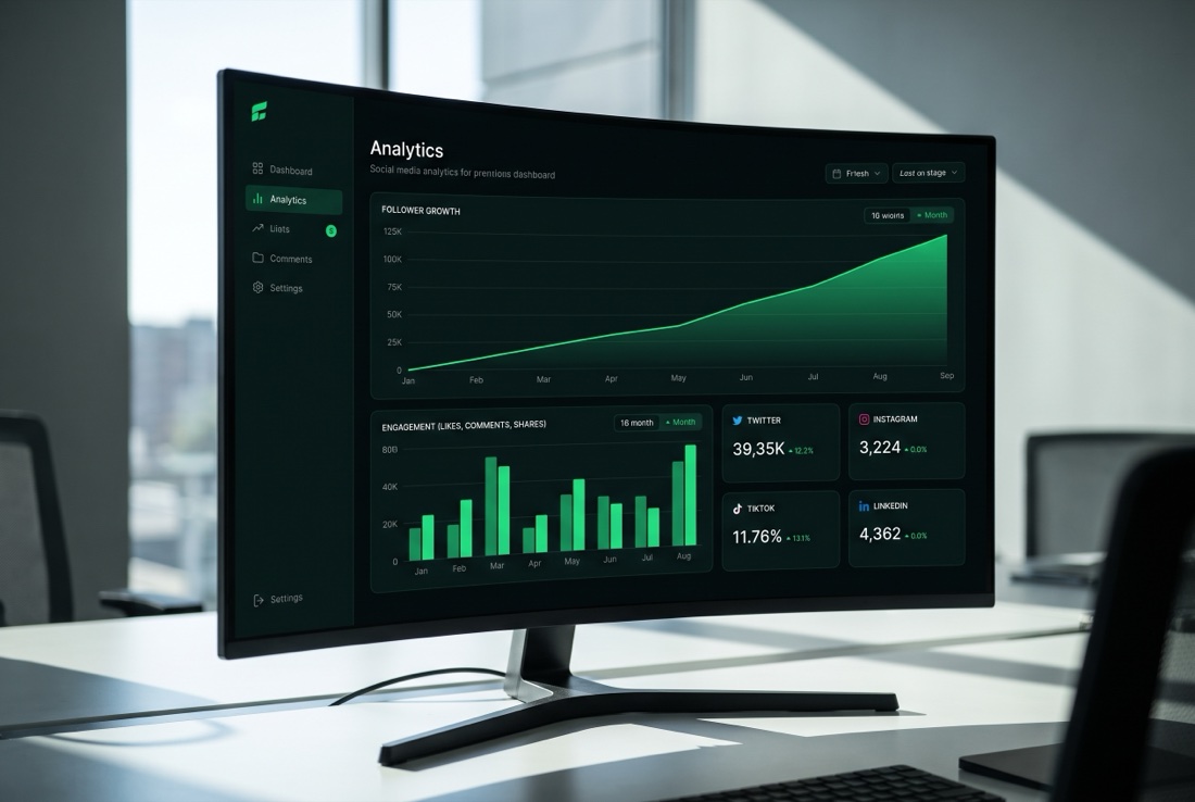 Social media analytics dashboard